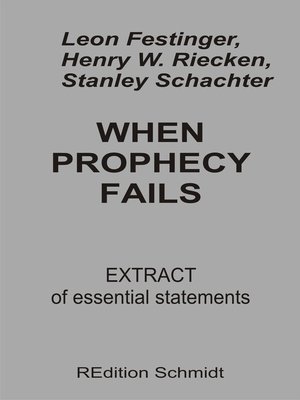 cover image of When Prophecy fails